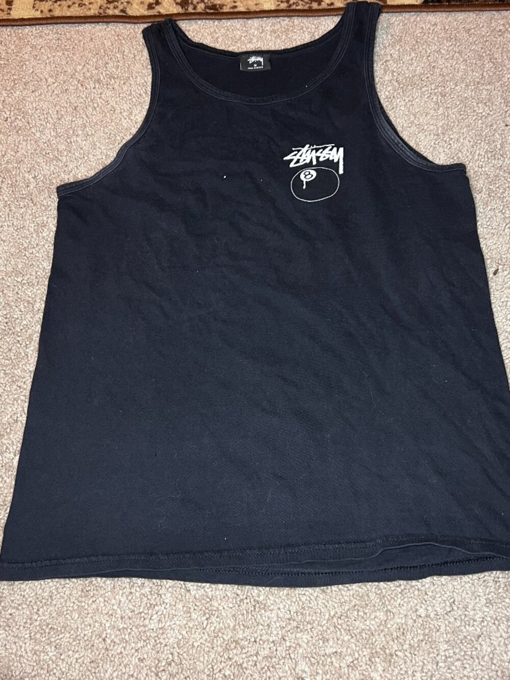 Stussy 8 ball Tank Top Men M Beachy Hot Summer Skater Vibes